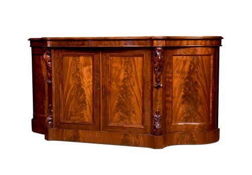 19th Century Mahogany Serpentine Fronted Sideboard