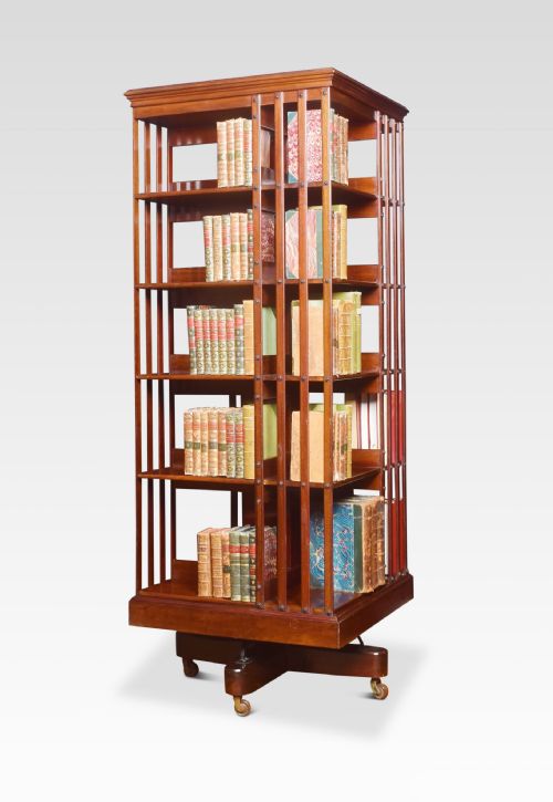 Very Large Mahogany Revolving Bookcase