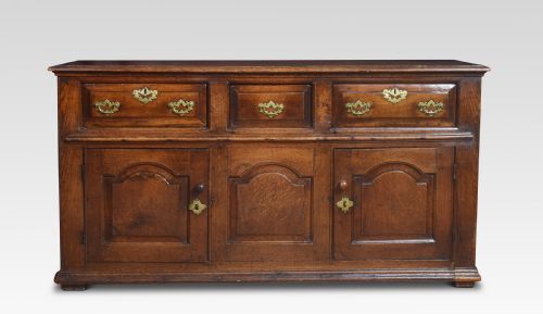 Oak Three Drawer Dresser Base