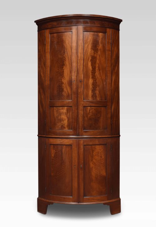 George III Mahogany Floor Standing Corner Cabinet