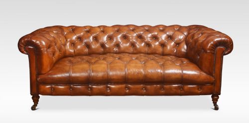 Leather Deep Buttoned Chesterfield