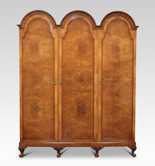 Walnut Three Door Wardrobe