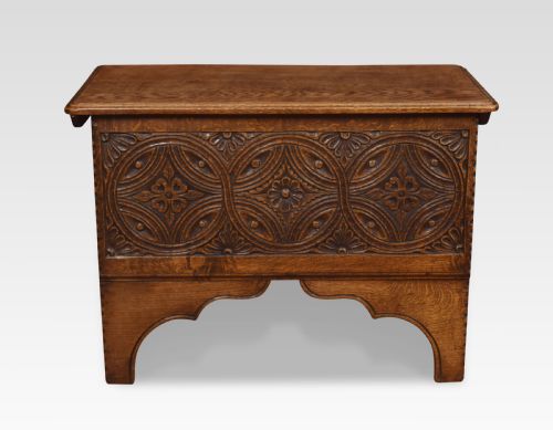 17th Century Style Oak Coffer of Small Proportions