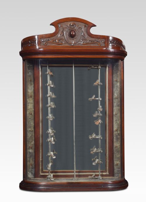 Bow Fronted Glass Pipe Display  Cabinet