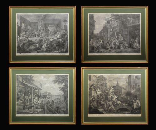 Set of Four Engravings William Hogarth