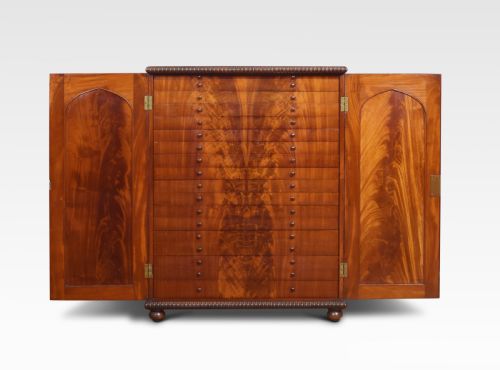 Flame Mahogany Collector’s Cabinet