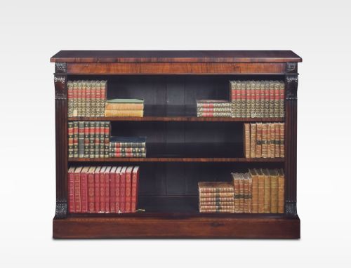 Figured Rosewood Open Bookcase
