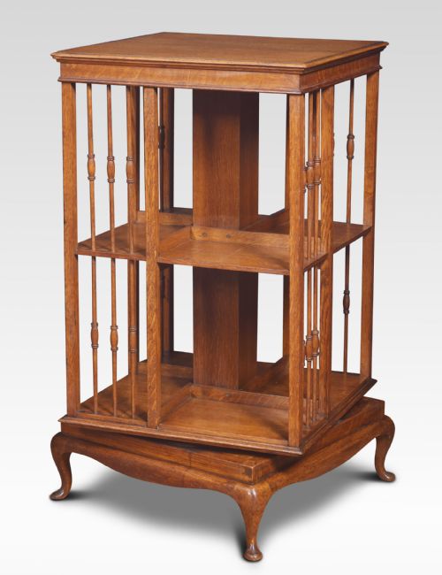 Oak Revolving Bookcase