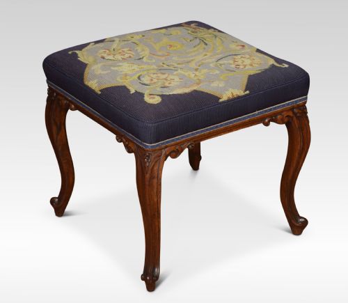 Rosewood Needlepoint Stool
