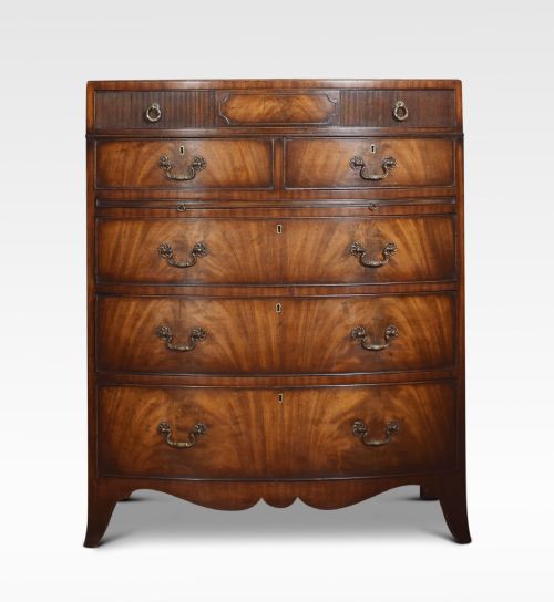 Regency Style Mahogany Bow Fronted Chest of Drawers