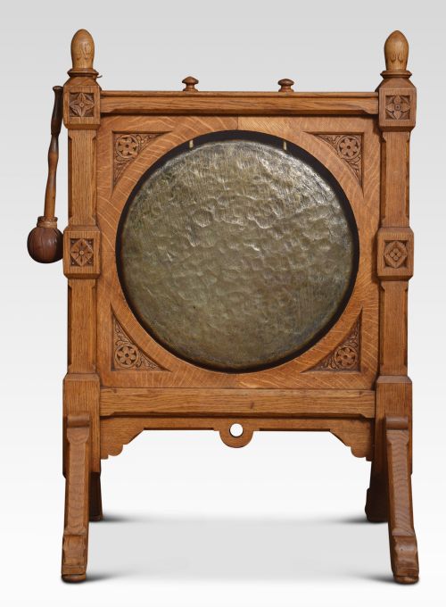 Gothic Revival Oak Framed Dinner Gong