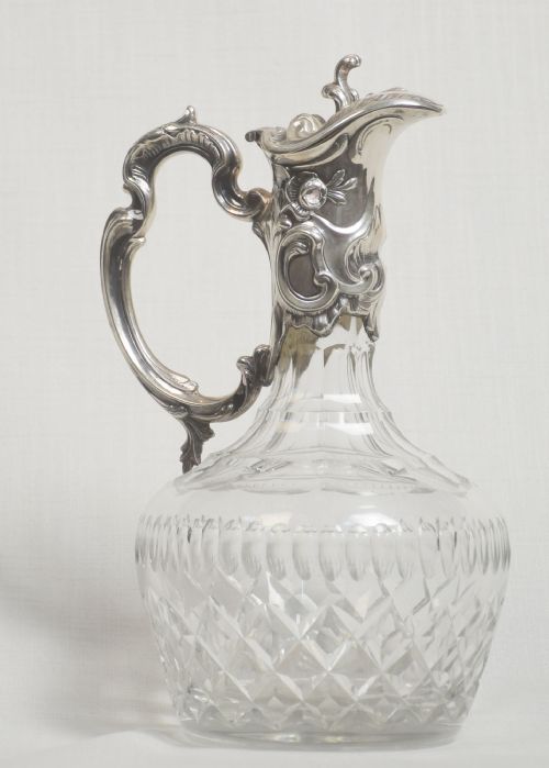 Silvered Claret Jug