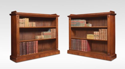 Pair of Mahogany Open Bookcases