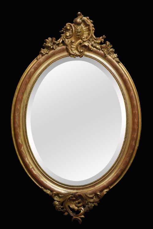 Large Louis XVI Style Giltwood Wall Mirror