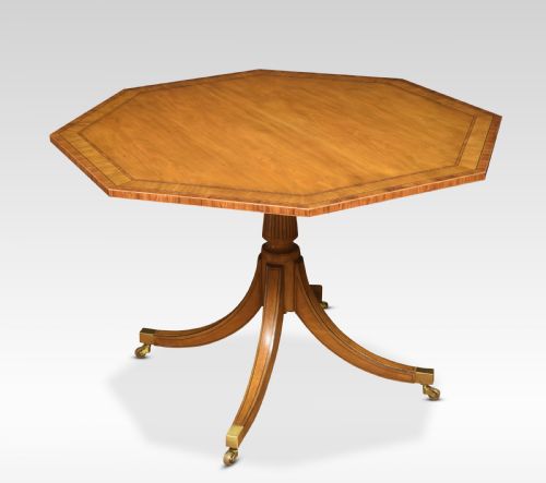 Regency Style Mahogany Octagonal Breakfast Table