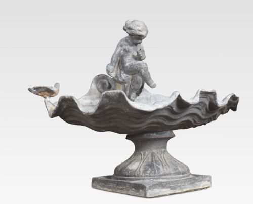 19th Century Lead Garden Birdbath