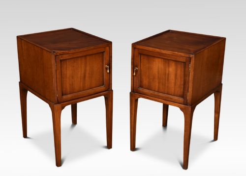 Pair of Mahogany Bedside Cupboards by Maple and Co