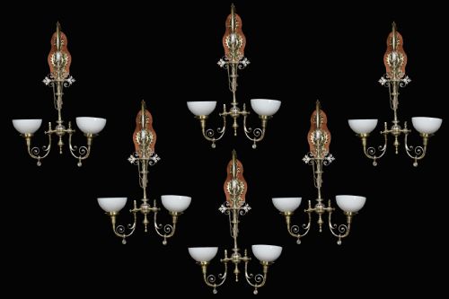 Very Large Set of Six Wall Lights