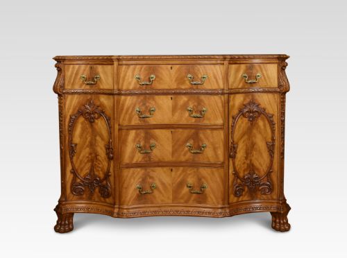 George III Style Serpentine Fronted Sideboard