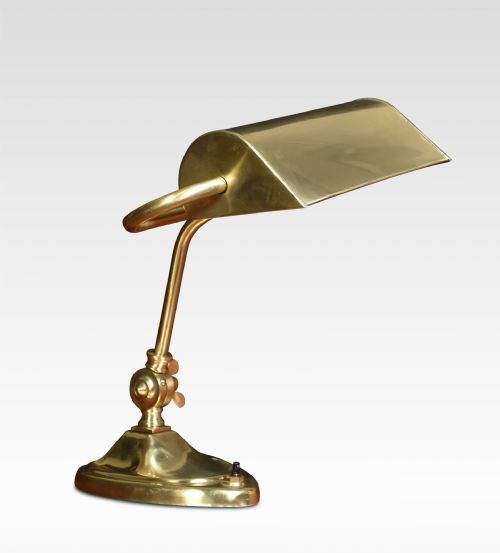 Art Nouveau Bankers Brass Desk Lamp