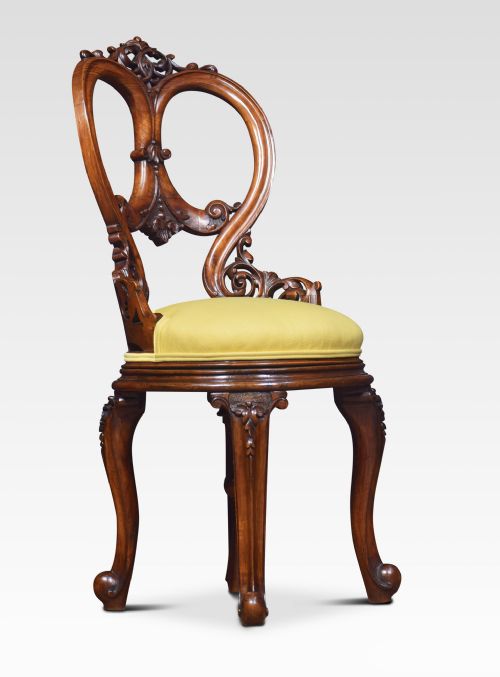 19th Century Revolving Walnut Dressing Chair