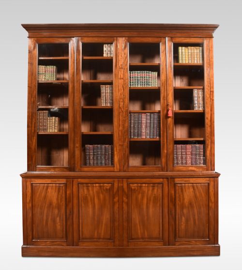 Figured Mahogany Library Bookcase