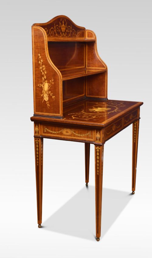 Edwards and Roberts Mahogany and Satinwood Inlaid Writing Table