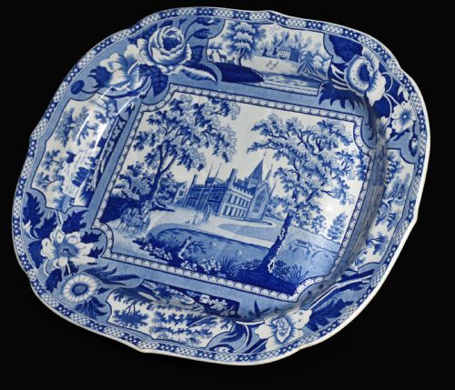 STAFFORDSHIRE 19TH CENTURY BLUE AND WHITE PLATE - ADDITIONAL PHOTO 1