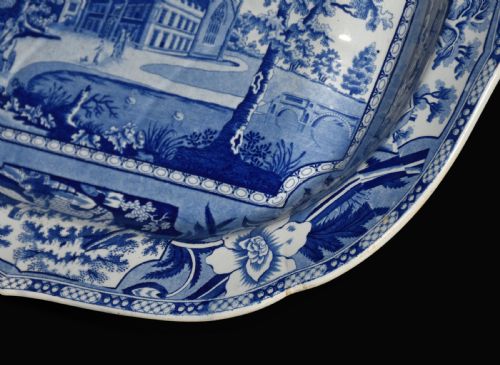 STAFFORDSHIRE 19TH CENTURY BLUE AND WHITE PLATE - ADDITIONAL PHOTO 4