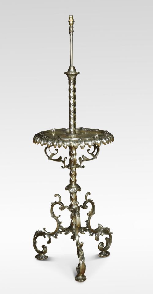 Brass and Onyx Standard Lamp