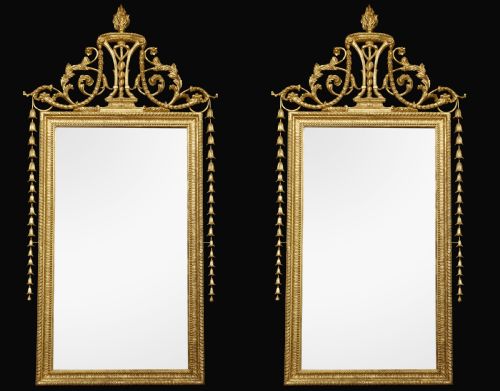 Pair of 18th Century-style Giltwood Wall Mirrors