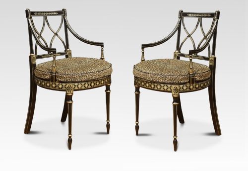 Pair of Regency Style Armchairs