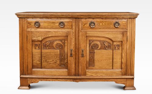 Art Nouveau Oak Sideboard