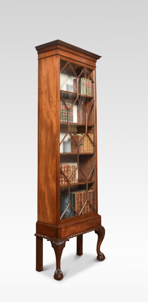 Chippendale Revival Mahogany Display Bookcase