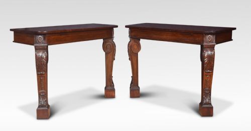 Pair of Mahogany Console Tables