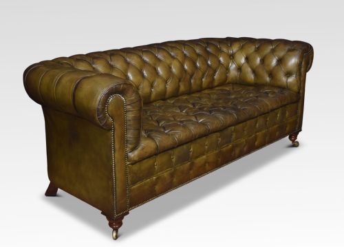 Leather Deep Buttoned Chesterfield