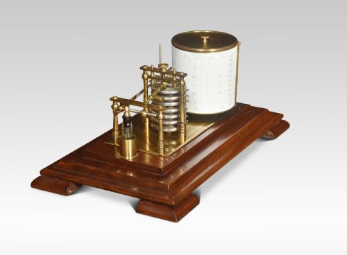 WALNUT CASED BAROGRAPH - ADDITIONAL PHOTO 6