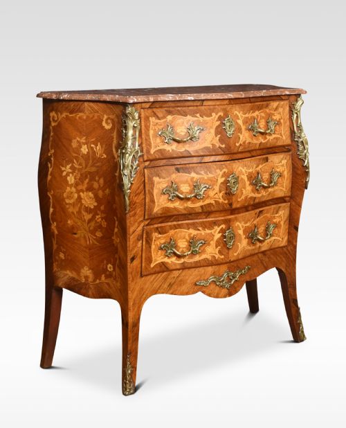 Large Kingwood and Marquetry Commode