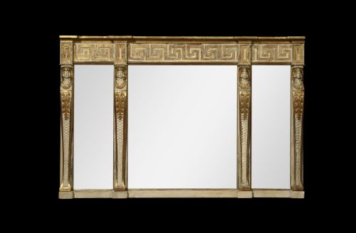 19th Century Empire Style Overmantel Mirror