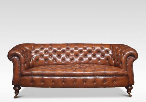 Leather Deep Buttoned Chesterfield