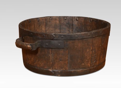 Oak Planter in Barrel Form
