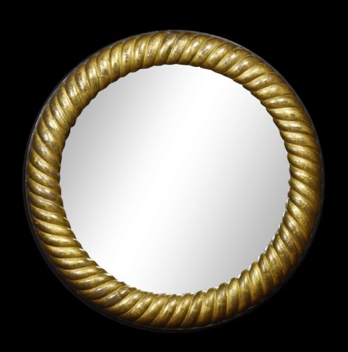 Circular Gilded Wall Mirror