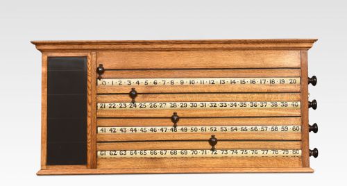 Oak Billiard Scoreboard