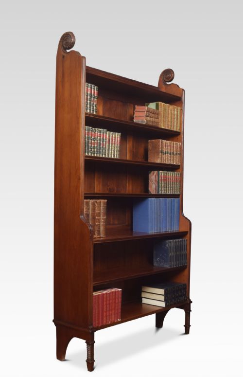 Large Carved Open Bookcase