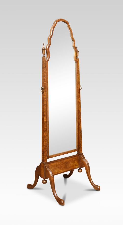 Walnut Cheval Mirror