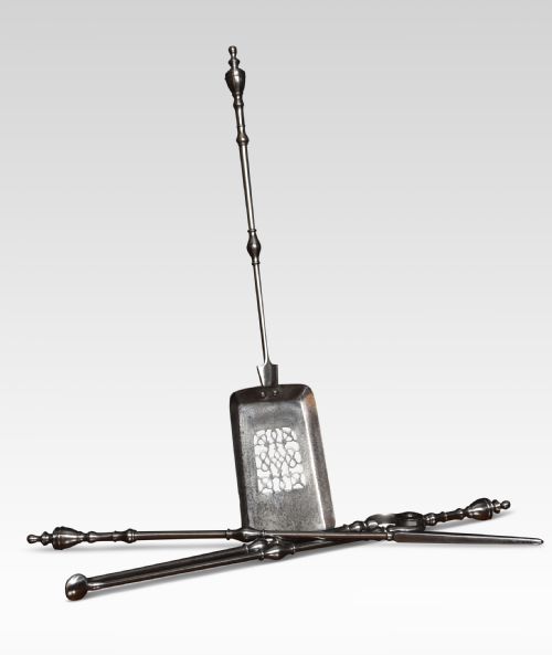 Polished Steel Triple Companion Fire Tools