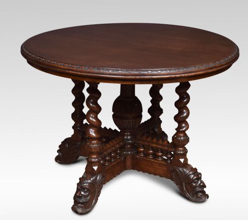 Carved Oak Centre Table