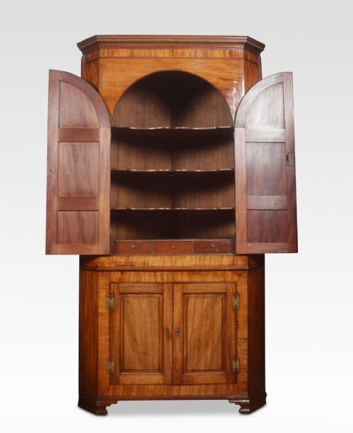 SUBSTANTIAL COUNTRY HOUSE MAHOGANY CORNER CUPBOARD - ADDITIONAL PHOTO 2