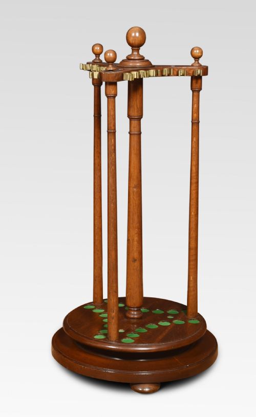 Oak Revolving Cue Stand