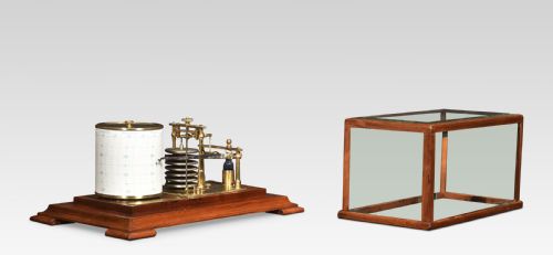 WALNUT CASED BAROGRAPH BY DEPREE AND YOUNG LTD EXETER - ADDITIONAL PHOTO 1